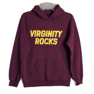 Danny Duncan Virginity Rocks Maroon Hoodie Sweatshirt Adult Size S